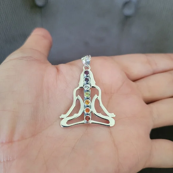 Shivam Meditating Woman🧘‍♀️ Pendant Necklace - NWT - Picture 11 of 16